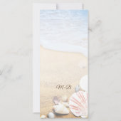 Kaart van het Tropisch Beach Starfish Wedding Menu (Achterkant)