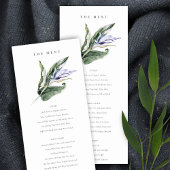 Kaart van het Tropisch Leafy Blue Floral Wedding M