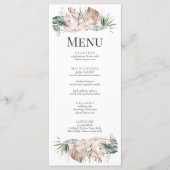 Kaart van het Tropisch Orchid en Monstera Wedding  (Voorkant)