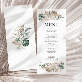 Kaart van het Tropisch Orchid en Monstera Wedding 