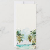 Kaart van het Tropisch Zandbeugel Bomen Wedding Me (Achterkant)