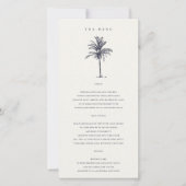Kaart van het Tropische palmboom Navy Kraft Weddin (Voorkant)