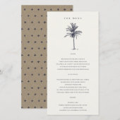 Kaart van het Tropische palmboom Navy Kraft Weddin (Voorkant / Achterkant)