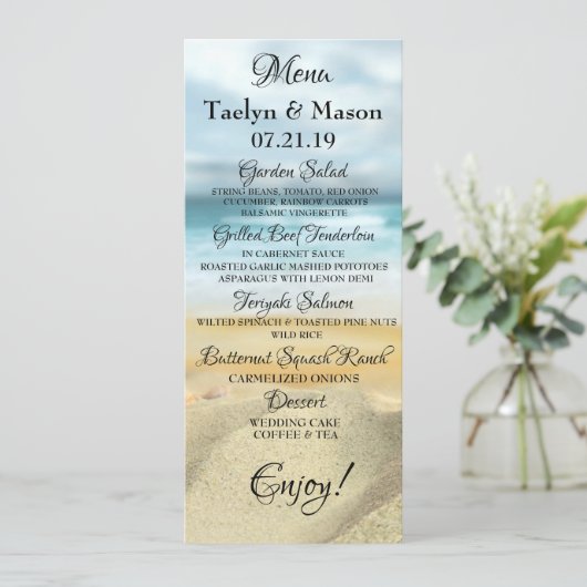 Kaart van het Tropische Weddenschap Beach Scene We (Staand voorkant)