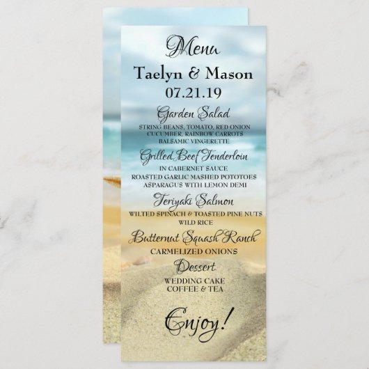 Kaart van het Tropische Weddenschap Beach Scene We (Voorkant / Achterkant)