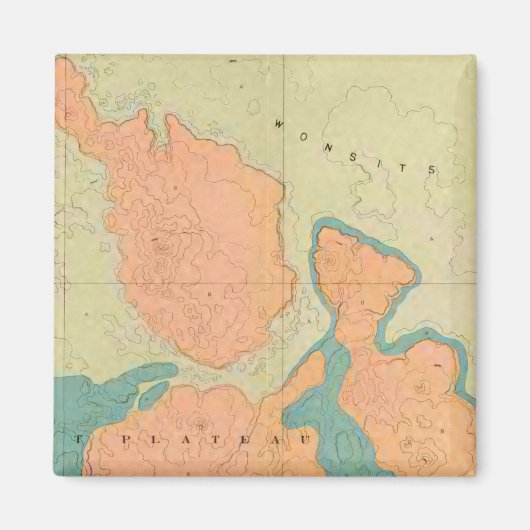 Kaart van het Uinkaret Plateau Magneet (Voorkant)