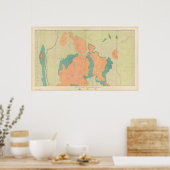 Kaart van het Uinkaret Plateau Poster (Keuken)