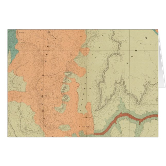 Kaart van het Uinkaret Plateau South Half (Voorkant Horizontaal)