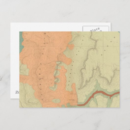 Kaart van het Uinkaret Plateau South Half (Voorkant / Achterkant)