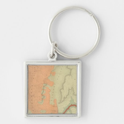 Kaart van het Uinkaret Plateau South Half Sleutelhanger (Voorkant)