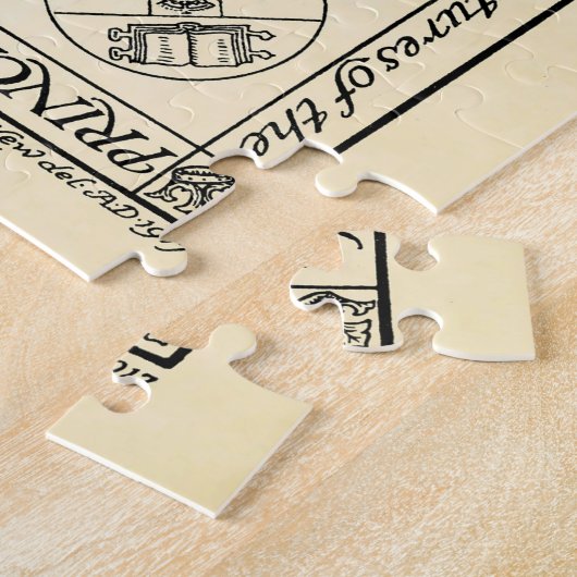 Kaart van het uitzicht van Oxford uit de bibliothe Legpuzzel (Zijkant)