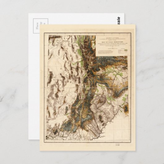 Kaart van het Utah-gebied (1878) (Voorkant / Achterkant)