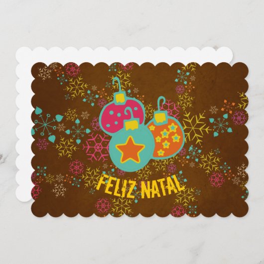 Kaart van het Vakantie van de Ornamenten van Feliz (Voorkant / Achterkant)