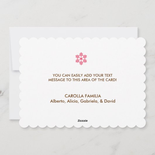 Kaart van het Vakantie van de Ornamenten van Feliz (Achterkant)