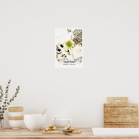 Kaart van het Vale Park Stadium - thuisbasis van P Poster (Keuken)