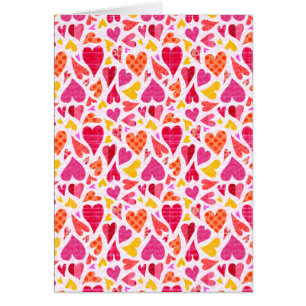 Kaart van het Valentijnse patroon van het whimsica