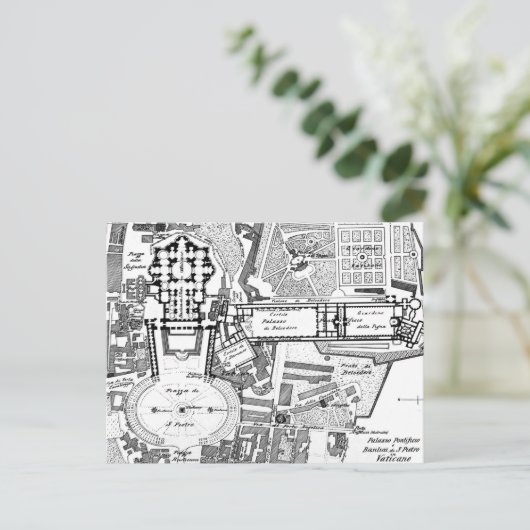  kaart van het Vaticaan (1914) (Staand voorkant)