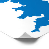 Kaart van het Verenigd Koninkrijk Poster (Hoek)