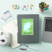 Kaart van het Victoriameer - reizen kunst Afrika G Sticker (iPad Cover)