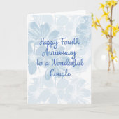 kaart van het vierde Jubileum met Blauwe Bloemen (Gele Bloem)