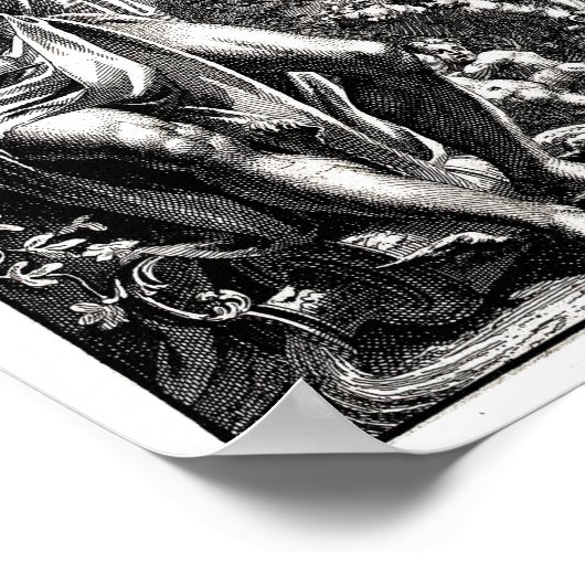 Kaart van het vierkant en het Briefpapier platte g Poster (Hoek)