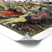 Kaart van het vierkant en het Briefpapier platte g Poster (Hoek)