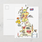 Kaart van het VK GEÏLLUSTREERDE KAART VAN HET VERE (Voorkant / Achterkant)