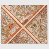 Kaart van het Vlaamse gewest (1609) Cadeaupapier (Vlak)
