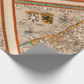 Kaart van het Vlaamse gewest (1609) Cadeaupapier (Hoek)