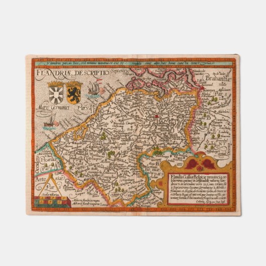 Kaart van het Vlaamse gewest (1609) Deurmat (Voorkant)