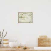 kaart van het Volcano-meisje Poster (Keuken)