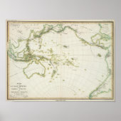 kaart van het Volcano-meisje Poster (Voorkant)