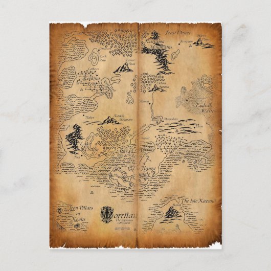 Kaart van het voorgeslacht continent (Voorkant)