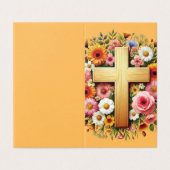 Kaart van het vrolijke katholieke begrafenisgebed (Buitenkant ongevouwen)