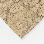  kaart van het Washington DC-gebied (1865) Fleece Deken (Hoek)