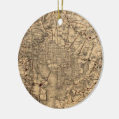 kaart van het Washington DC-gebied (1865) Keramisch Ornament (Links)