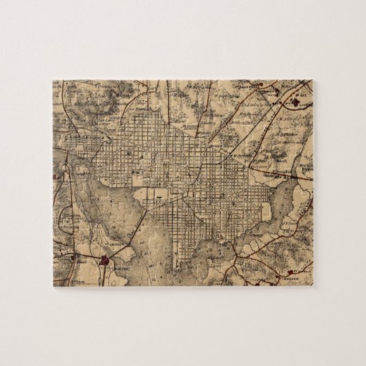  kaart van het Washington DC-gebied (1865) Legpuzzel (Horizontaal)
