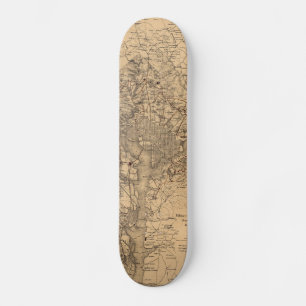  kaart van het Washington DC-gebied (1865) Skateboard