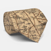  kaart van het Washington DC-gebied (1865) Stropdas (Opgerold)