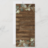 Kaart van het weddenschapsprogramma Eucalyptus Rus (Achterkant)