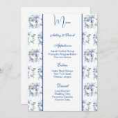 Kaart van het Wedding Menu (Voorkant / Achterkant)