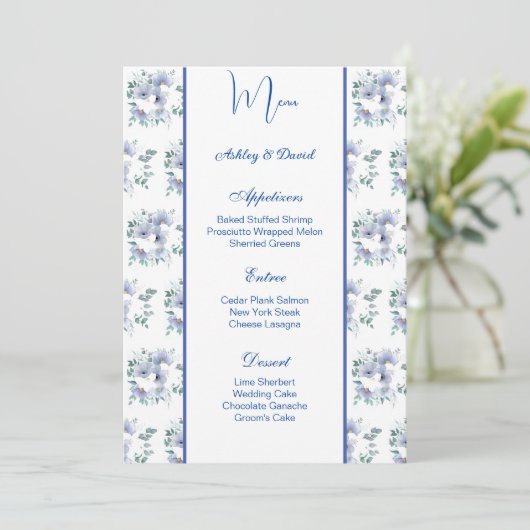 Kaart van het Wedding Menu (Staand voorkant)