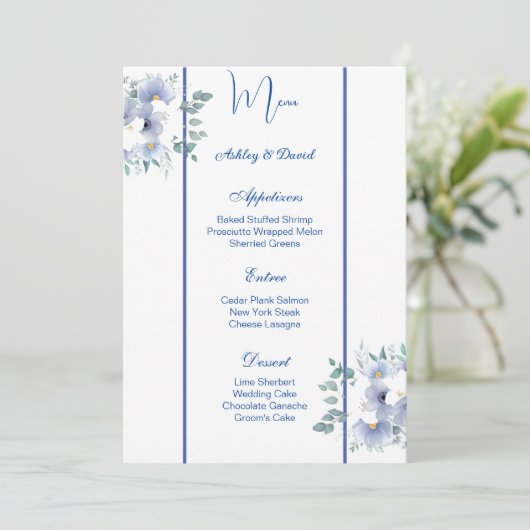 Kaart van het Wedding Menu (Staand voorkant)