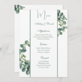 Kaart van het Wedding Menu (Voorkant / Achterkant)