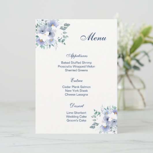 Kaart van het Wedding Menu (Staand voorkant)