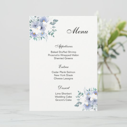Kaart van het Wedding Menu (Staand voorkant)