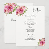 Kaart van het Wedding Menu (Voorkant / Achterkant)