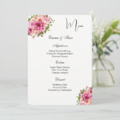 Kaart van het Wedding Menu (Staand voorkant)