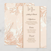 Kaart van het Wedding Menu (Voorkant / Achterkant)