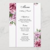 Kaart van het Wedding Menu (Voorkant)